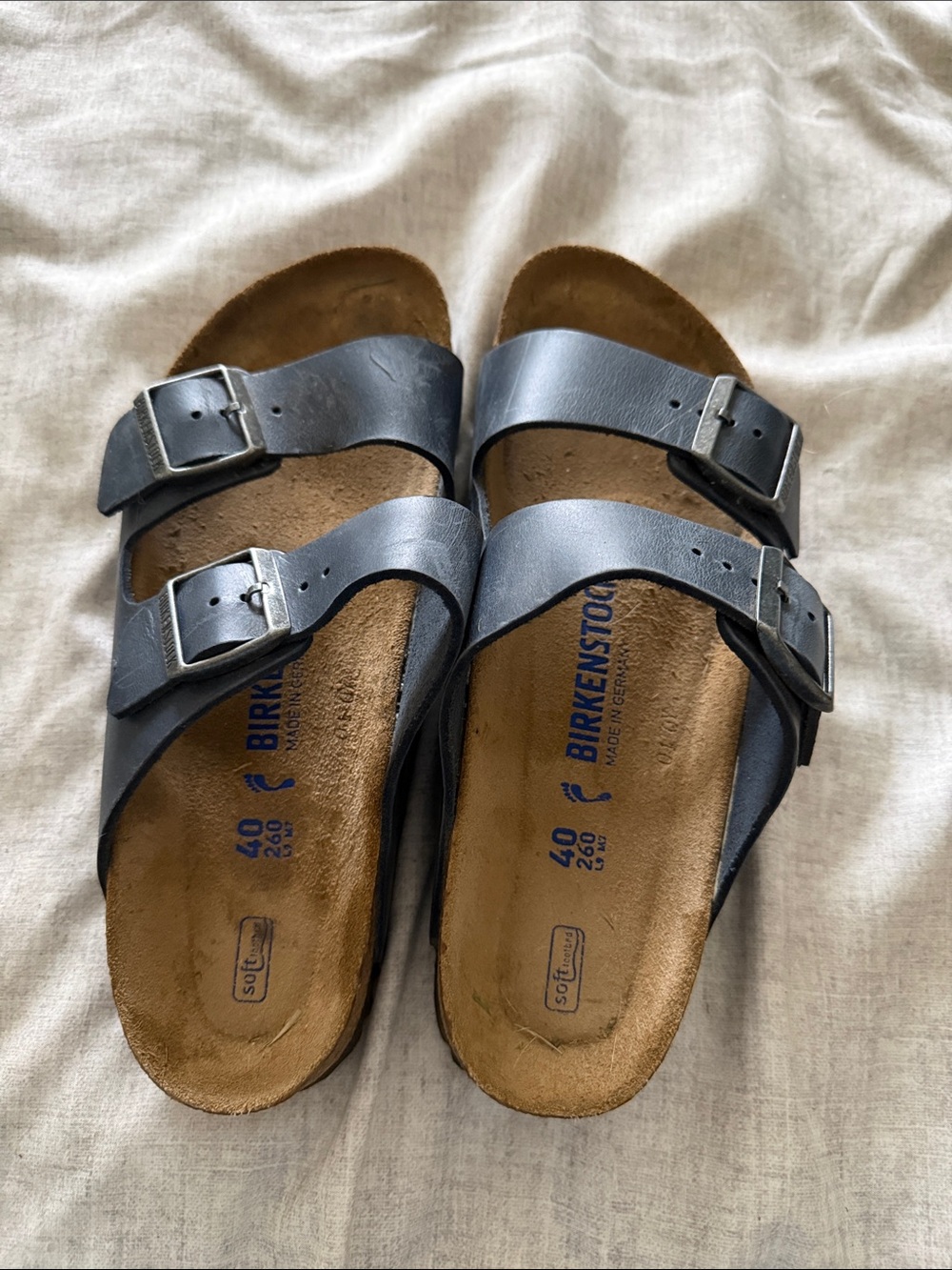 Birkenstock Arizona Two-Strap Sandals in Navy Blue